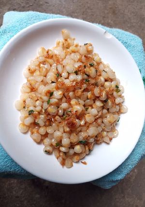 Hình của món Ngô xào tép khô.