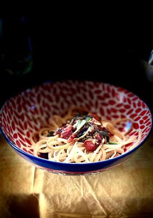 Une photo de Linguine Pesto citronné