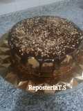 Tarta de turrón duro y turron de chocolate almendrado