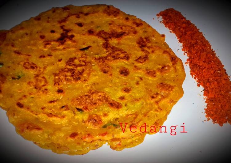 Recipe of Speedy Besan Oats Chilla