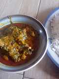 Banga stew with white rice