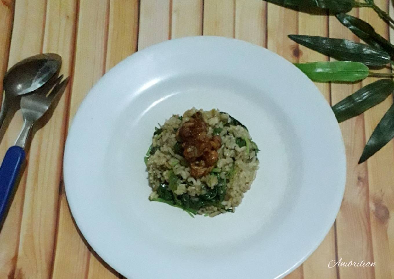 Nasi goreng bayam