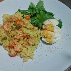 A picture of Shrimp coconut rice.