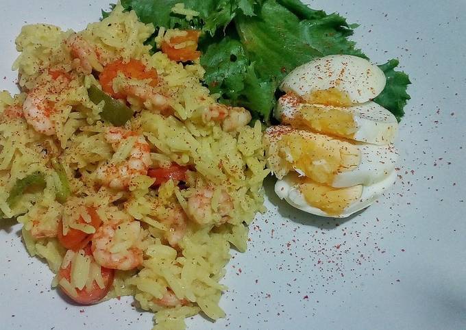 Steps to Make Speedy Shrimp coconut rice
