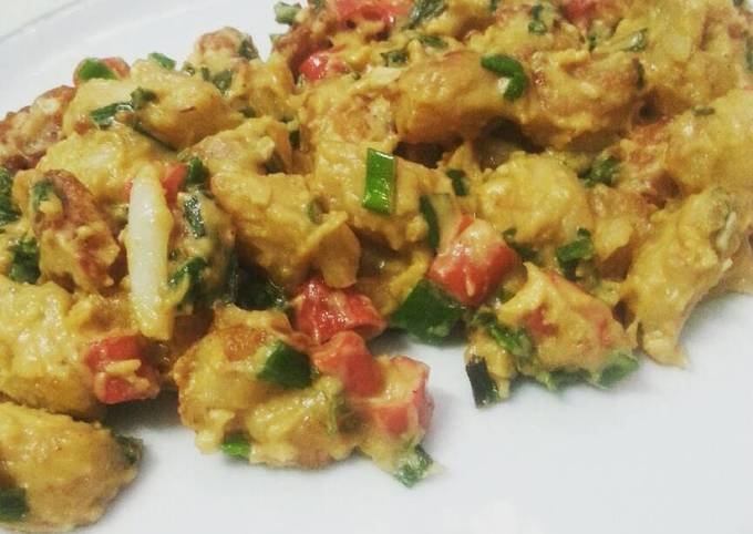 Cara Buat 2. Ayam goreng saos telor asin Murah