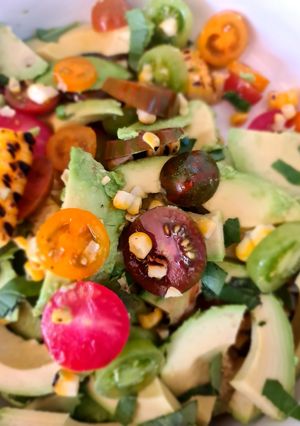 A picture of Avocado and Corn salad.