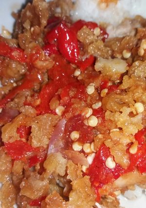 Foto resep Ayam geprek sambal bawang pedese nampol