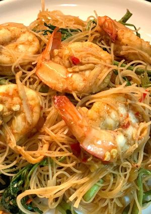 รูปของ หมี่กระเฉด กุ้งสด
