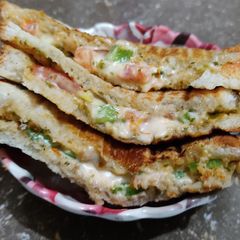 A picture of Grilled eggless mayonnaise sandwich.