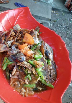 Foto resep Oseng ikan asin bawis,buncis lombok ijo
