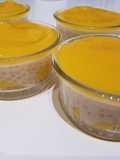 Dessert lait de coco, mangue, perles du Japon (= perles tapioca)