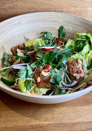 A picture of Tofu and Thai Herb Waterfall Salad 🌱.