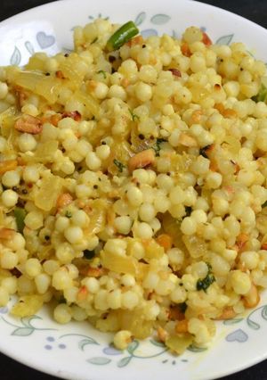 A picture of Sabudana upma.