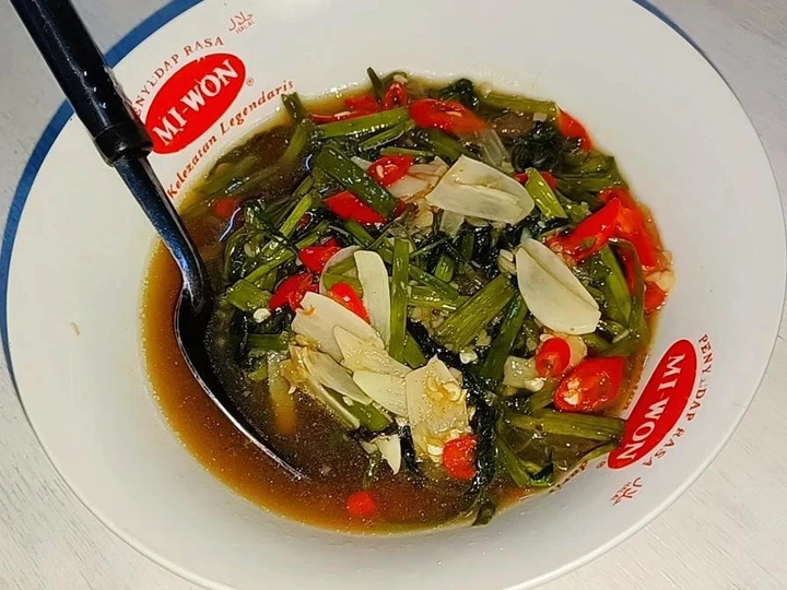 Cara Mudah Membuat Resep Cah kangkung ebi saos tiram yang Bikin Ngiler Anti Ribet, Menggugah Selera