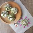 Matcha Crinkle Cookies (Cookies Retak)