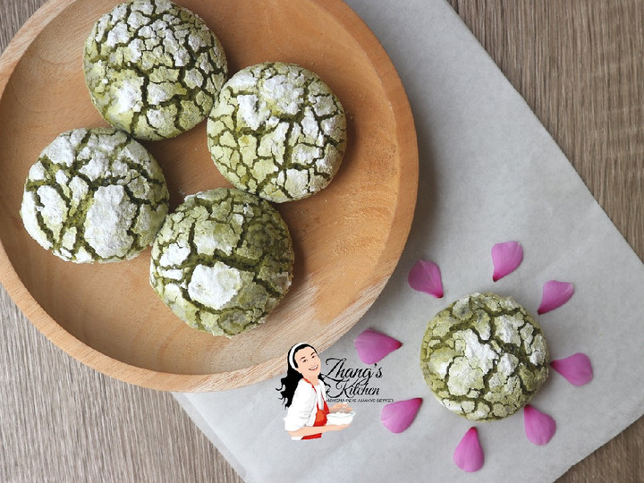 Resep Matcha Crinkle Cookies (Cookies Retak) Anti Gagal