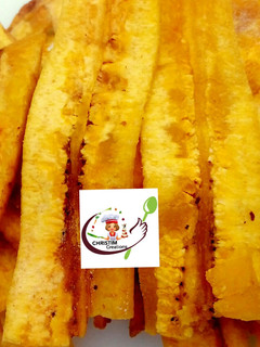 A picture of Halfdone plantain chips.