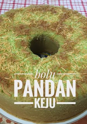 Foto resep Bolu Pandan Keju (tanpa bahan pengembang)