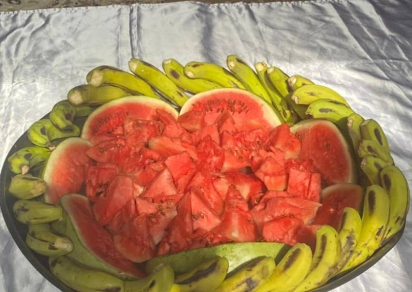 Banana and watermelon