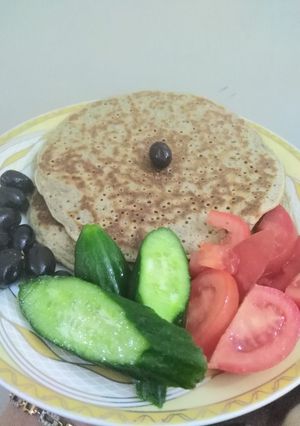 صورة لوصفة بان كيك الزعتر