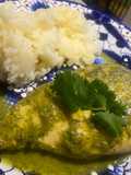 Pollo en salsa de cilantro y limón