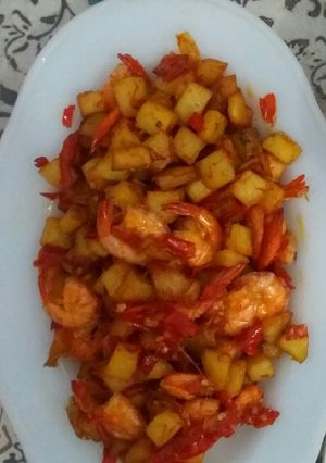 Foto resep Balado Kentang dan Udang