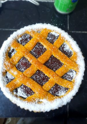 Una foto de Pasta frola membrillo