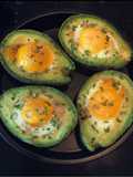 Avocado egg boat