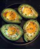 Avocado egg boat