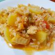 Arroz con patatas y bacalao
