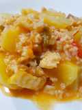 Arroz con patatas y bacalao