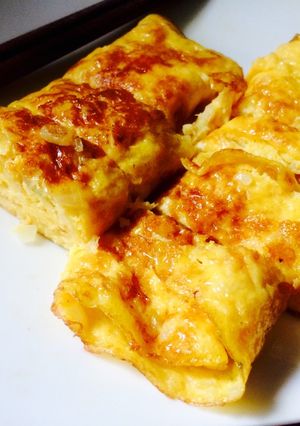 Hình của món Trứng cuộn hành tây.