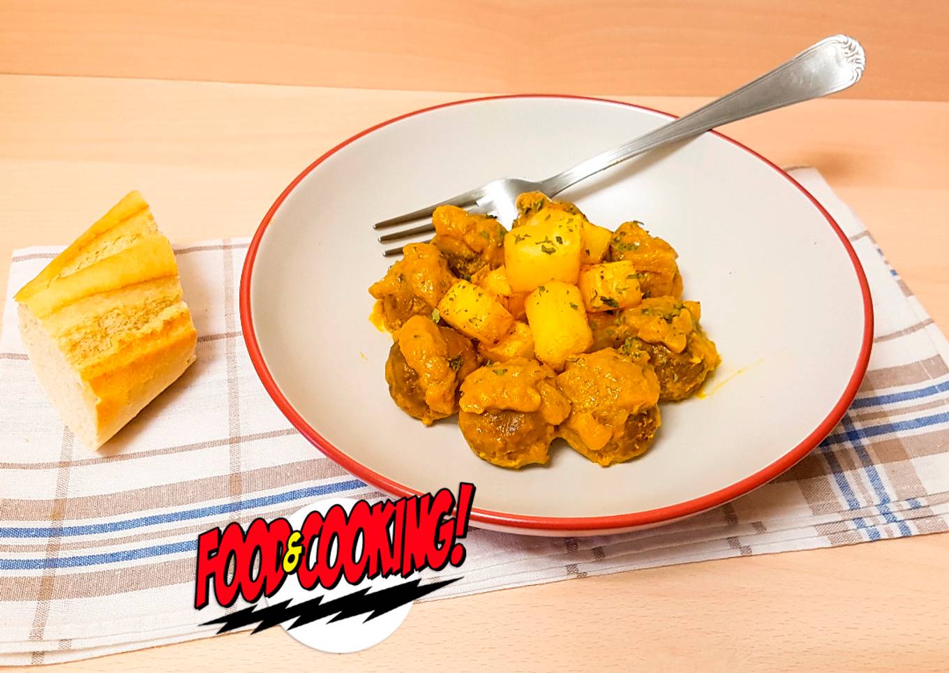 Albóndigas de Soja Texturizada al Curry