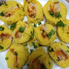 A picture of Sandwich khaman Dhokla.