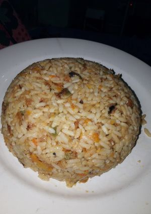 A picture of Coconut fried rice.