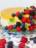 Cheesecake vegana de lima y piña