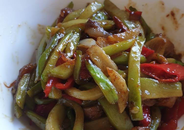 Cumi labu saus tiram sederhana