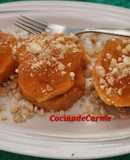 Bocaditos de boniato con mermelada de naranja y anacardos