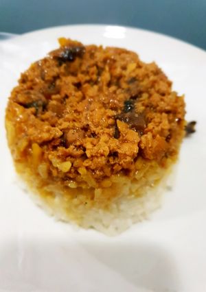 Foto resep Nasi Tim ayam jamur