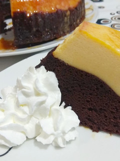 Una foto de Chocoflan