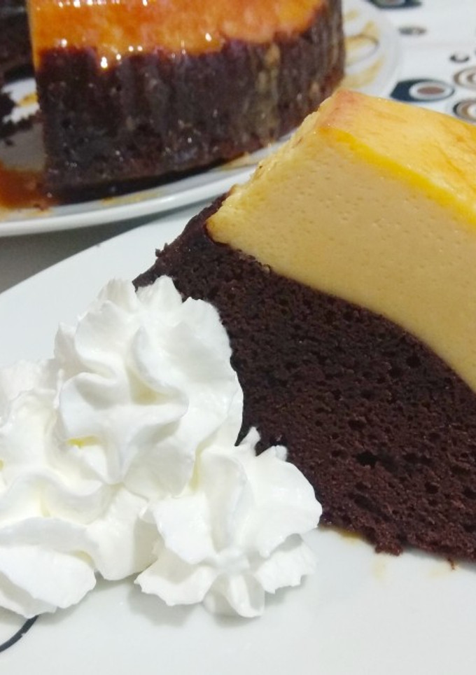 Una foto de Chocoflan