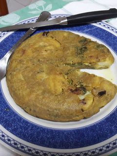 Una foto de 🇪🇸 Tortilla "española" de trigo sarraceno y patata vegana 🍳