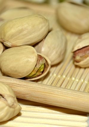 A picture of Fruit-Sweetened Pistachio Cake.