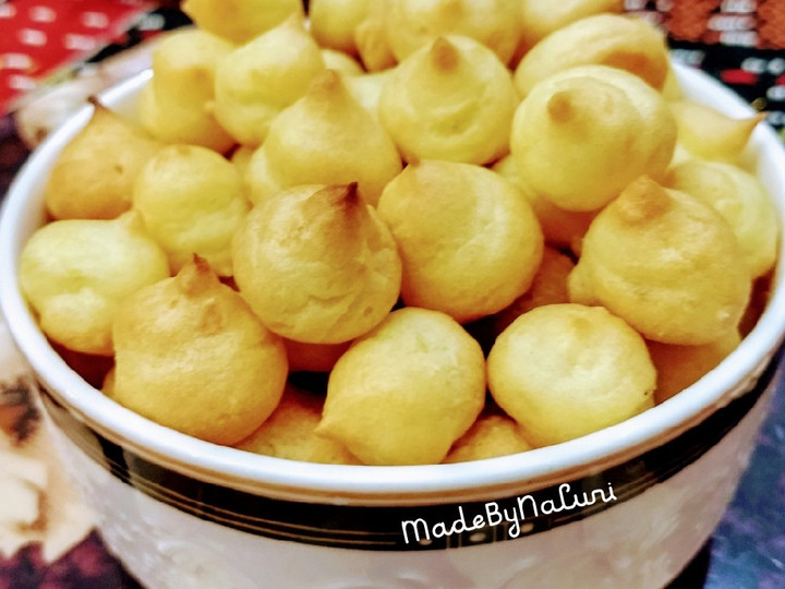 Resep 33.2019.Sus Mini Keju Renyah / Crispy Cheese Choux Irit Untuk Jualan