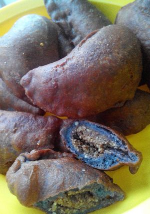 Foto resep Roti goreng ubi ungu isi kacang