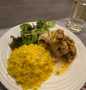 Recipe “Marry Me “ stuffed chicken w artichokes and sundried tomatoes w saffron risotto the Delicious So Delicious