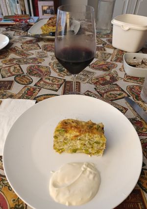Una foto de Pastel de Puerros y Calabacín
