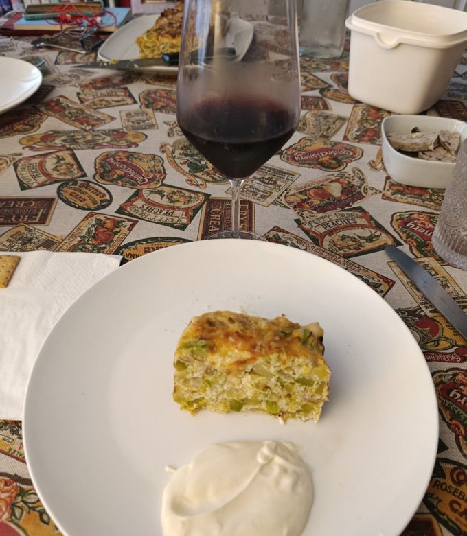 Una foto de Pastel de Puerros y Calabacín