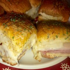 A picture of Ham and Swiss sliders.
