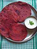 Beetroot stuffed Paratha